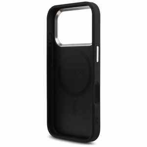 Guess Glitter Triangle Logo MagSafe Ümbris jaoks iPhone 17 Pro - Must