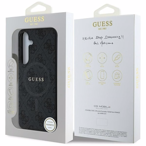 GUESS ümbris jaoks SAMSUNG S25 GUHMS25SG4GFRK (Magnetic PU 4G Ring Classic Logo) must