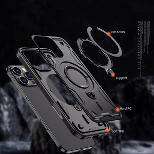 Чехол Hybrid Armor Trendy с MagSafe для iPhone 16 Pro - чёрный