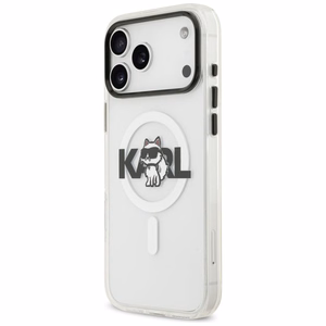 KARL LAGERFELD ümbris jaoks IPHONE 17 Pro compatible with MagSafe KLHMP17LHGCHGKBT (IML Choupette Sketch Logo) läbipaistev