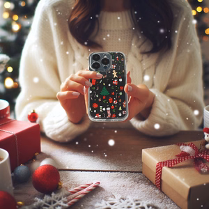 TEL PROTECT Christmas Clear Ümbris jaoks Iphone 16 Plus Design 2