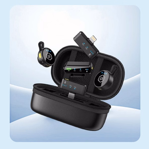 Blavec Lavalier mikrofonid x 2 MK-02 ClipGo Combo: Type C, Lightning, BT (LMMK02-B) must