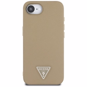 Guess Grained Triangle MagSafe ümbris jaoks iPhone 16e - brown