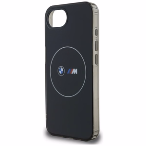 BMW IML Metal Valge Circle MagSafe iPhone 16e Ümbris - Must