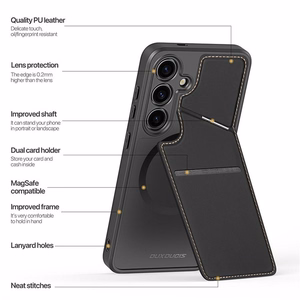 DUX DUCIS ümbris RAFI II MAG with stand compatible with MagSafe jaoks SAMSUNG S24 Plus must