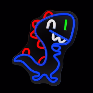 Neon PLEXI LED JURASSIC BABY DINO sinine FLNJ01 Forever Light