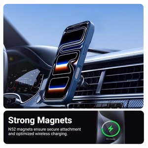 Crong Hybrid Matte Magnetic MagSafe ümbris seadmele iPhone 17 Pro, tumesinine