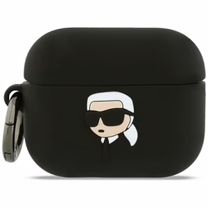Karl Lagerfeld Silicone Karl Head 3D Ümbris jaoks AirPods Pro 3 - must