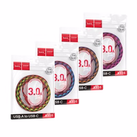 Kaabel USB A to USB C Hoco 3A 1 m X116 gradient punane