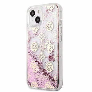 Guess GUHCP13SLGPEPI iPhone 13 mini 5.4" pink/pink hardcase Peony Liquid Glitter