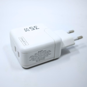 WALL CHARGER MX BURST GaN PD 35W, 2xUSB-C + C/C PD CABLE 65W WHITE