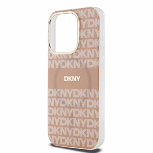 DKNY IML Mono & Stripe MagSafe ümbris jaoks iPhone 15 Pro - roosa