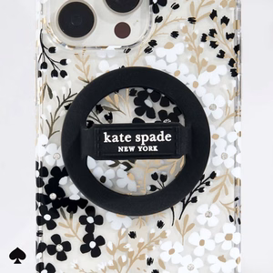 Kate Spade New York Magnetic Loop Grip MagSafe'i magnetiline sõrmehoidik telefonile, must