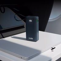 Powerbank SBS 10000 mAh 20W sisseehitatud USB-C kaabli ja digitaalse ekraaniga - tumehall