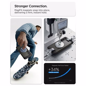SPIGENi ümbris TOUGH ARMOR ühildub MagSafe'iga SAMSUNG S26 jaoks relvastatud metallist