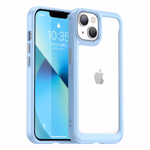 Outer Space Case iPhone 14 Plus kõva kate geelraamiga sinine