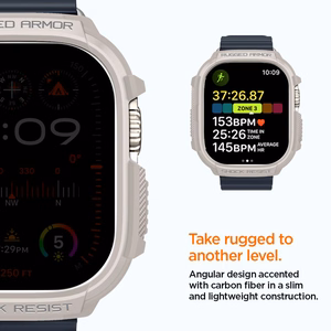 Spigen Rugged Armor Ümbris jaoks Apple Watch Ultra 1 / 2 (49mm) - Beige