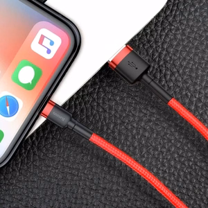 Baseus Cafule USB Lightning кабель 2.4A 1 м (чёрный+красный)