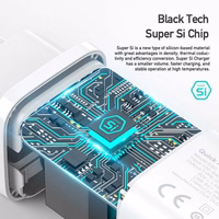 Wall laadija Dux Ducis C80 Super Si - USB + Type C - PD 30W QC 3.0 18W 3A valge