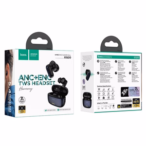 HOCO juhtmevaba kõrvaklapid bluetooth TWS ANC + ENC EQ20 must