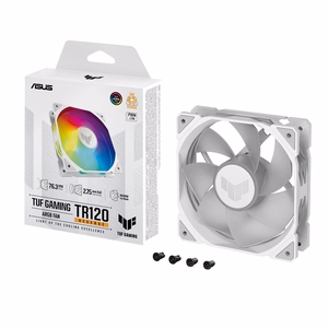 ASUS TUF GAMING TR120 ARGB REVERSE 1 tk valge arvuti korpuse õhujahuti 12 cm