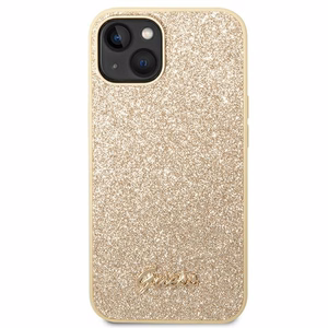Guess GUHCP14SHGGSHD iPhone 14 6.1" kuldne/kuldne kõva korpus Glitter Script