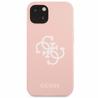 Guess Silikoon 4G Logo Ümbris for iPhone 13 / 14 / 15 - roosa