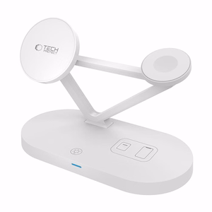 Tech-Protect QI15W-A41 3in1 Wireless Laadija koos MagSafe jaoks Apple Devices - valge