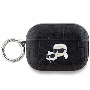 Чехол Karl Lagerfeld Monogram Karl & Choupette Head для AirPods Pro 2 - чёрный
