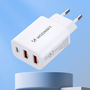 Wozinsky CWCUCW 30W USB-C / 2 x USB-A Wall Laadija - valge