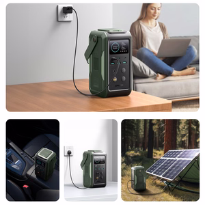 Powerbank Joyroom JR-PBF10 75000mAh 100W 3x USB-C 3x USB-A kokkupandava taskulambi ja käepidemega - roheline