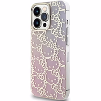 Hello Kitty IML Gradient Electrop Crowded Kitty Head Ümbris jaoks iPhone 14 Pro Max - Roosa