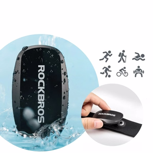 Rockbros HRM812 Bluetooth ANT+ pulsisensori vöö, IP67 – värv: must