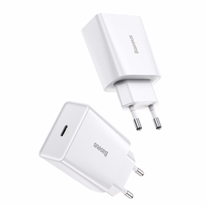 Быстрое зарядное устройство Baseus Speed Mini, USB-C, PD, 3A, 20W (белый)