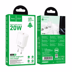 Phone Laadija Hoco USB C QC PD 20W N60 valge