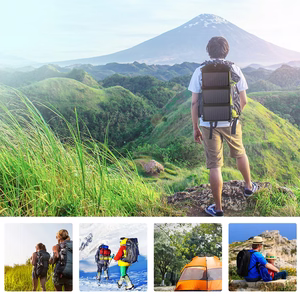 Choetech SC001 solar foldable Laadija 19W 2x USB-A - must