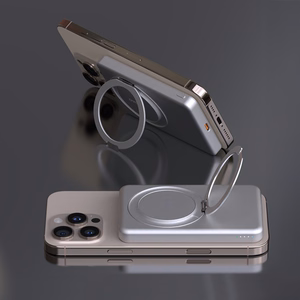 Dudao K28S 20W PD 5000mAh Powerbank MagSafe ja alusega - hõbedane
