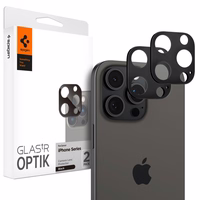 Spigen Optik.tR Camera Protector jaoks iPhone 14 Pro / Pro Max / 15 Pro / Pro Max / 16 Pro / Pro Max - must 2 pcs.