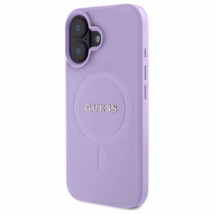 Guess Saffiano MagSafe iPhone 16 Ümbris - lilla