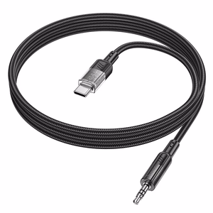 AUX kaabel Jack 3,5 mm - USB C Hoco 1,2 m UPA27 must
