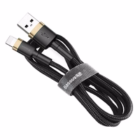 USB kaabel Baseus "Cafule" Must / Kuldne "Lightning" 100cm