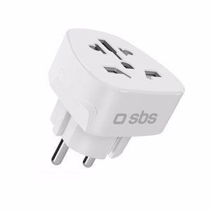 SBS Shucko/EU Travel Adapter - Universal - Valge