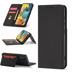 Magnet Card Case для Xiaomi Redmi Note 11 чехол-кошелёк с держателем для карт чёрный