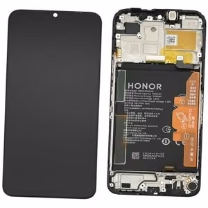 Huawei Honor X6b Plus / X6b originaal LCD-ekraani ja puutepaneeli moodul raami ning akuga, must (hoolduspakend)