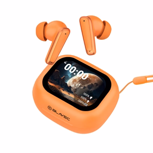 Blavec Bluetooth TWS Kõrvaklapid BW-07 Live LCD ekraaniga (BW07L-O) oranžid