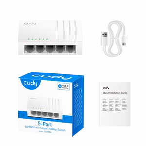Cudy GS105U неуправляемый коммутатор Gigabit Ethernet 10/100/1000 белый