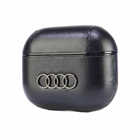 Audi Leather Big Logo Ümbris jaoks AirPods 3 - must