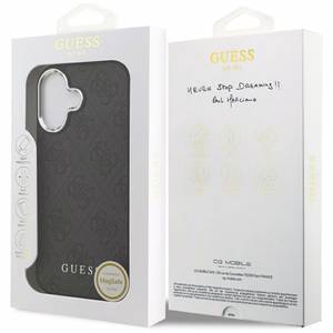 Guess 4G Classic Logo MagSafe ümbris iPhone 17 jaoks, must
