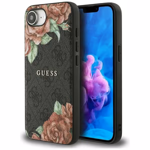 Guess 4G Flowers Print MagSafe ümbris jaoks iPhone 16e - must