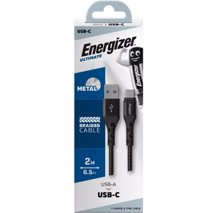 Energizer Ultimate C520CKBK USB-A–USB-C laadimis- ja andmekaabel, 2 m, must